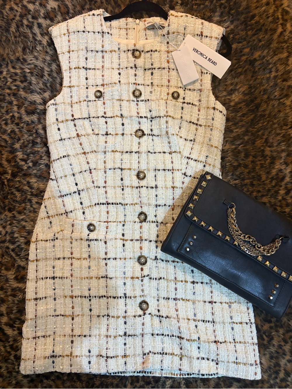 Tweed Buttoned Jacket (Likely Blazer)